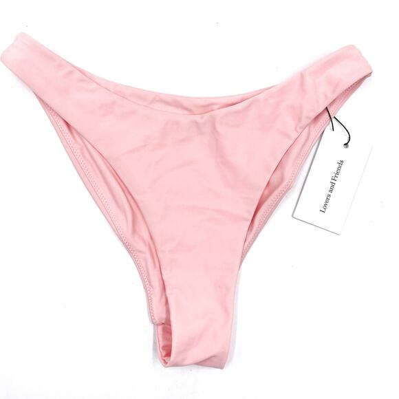 Lovers & Friends Lilibet Bikini‎ Bottom Swimsuit Pink Low Waist Brief Sz S - Picture 5 of 8